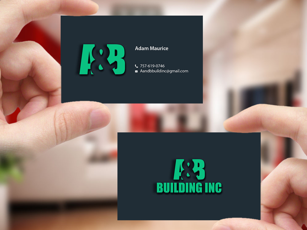 Business Card Design by Creations Box 2015 for A and B Building Inc. | Design #13030438