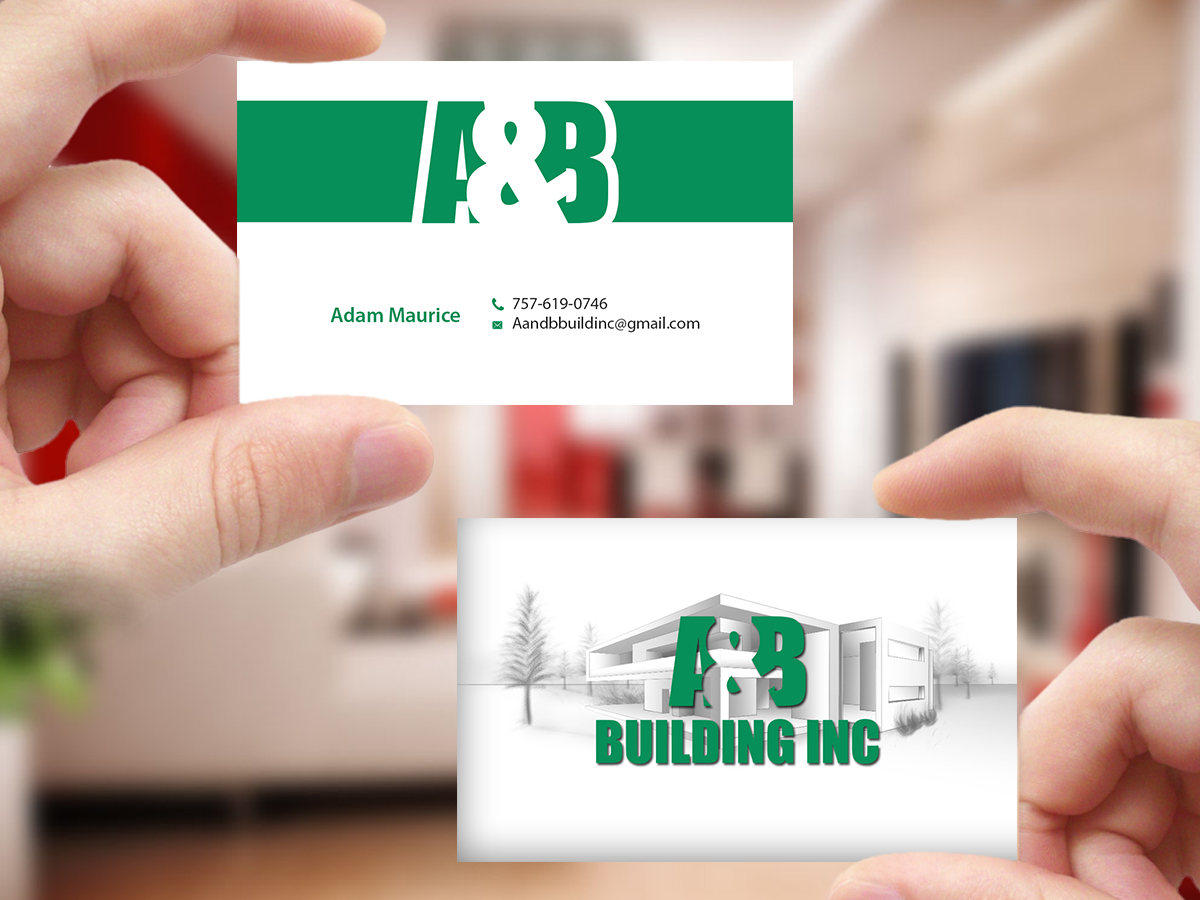 Business Card Design by Creations Box 2015 for A and B Building Inc. | Design #13030439