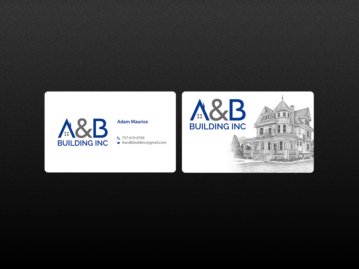 Business Card Design by Creations Box 2015 for A and B Building Inc. | Design #13030442