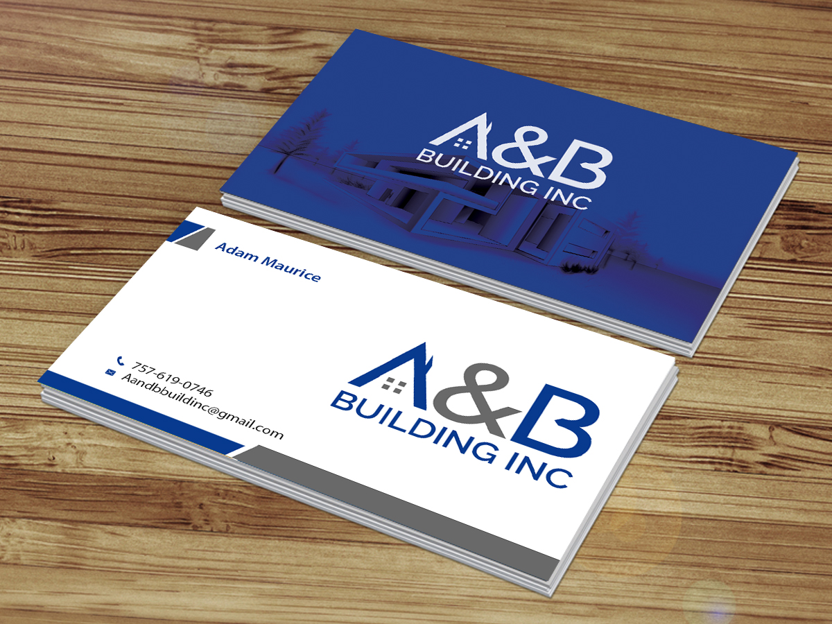 Business Card Design by Creations Box 2015 for A and B Building Inc. | Design #13059529