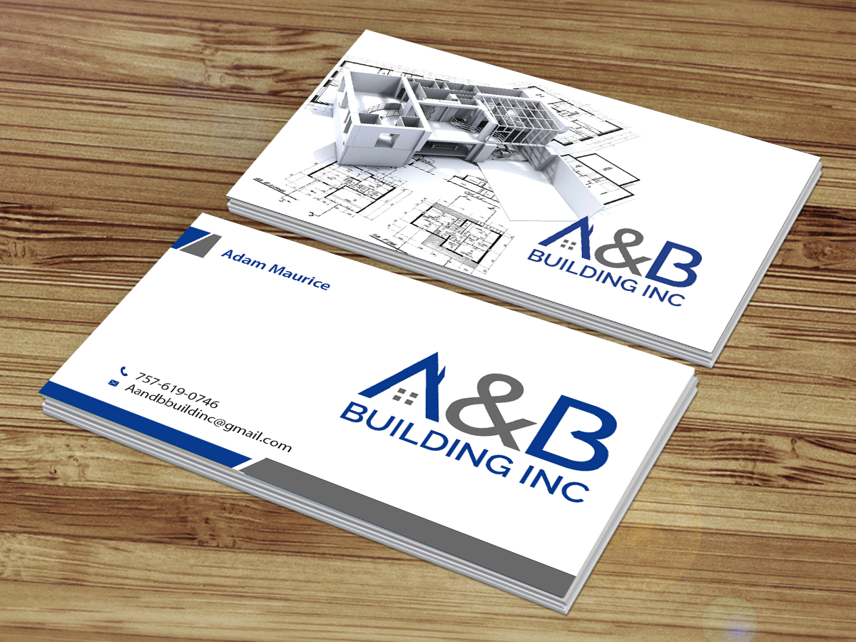Business Card Design by Creations Box 2015 for A and B Building Inc. | Design #13059530