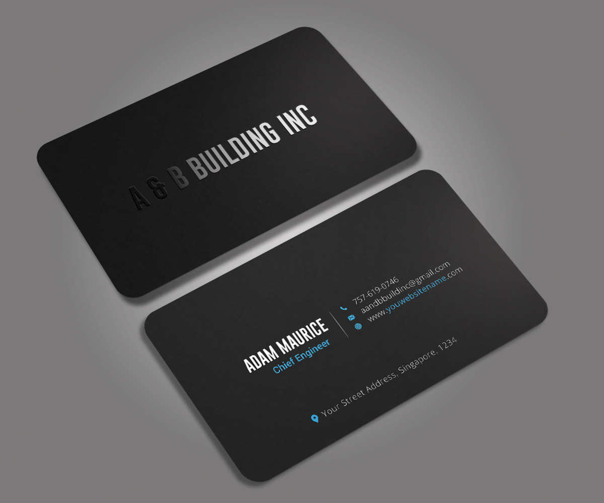 Business Card Design by Graphic Flame for A and B Building Inc. | Design #13037750