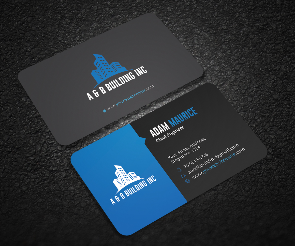 Business Card Design by Graphic Flame for A and B Building Inc. | Design #13037751
