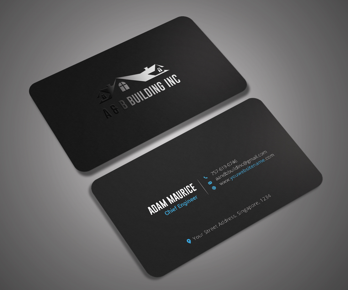 Business Card Design by Graphic Flame for A and B Building Inc. | Design #13049667