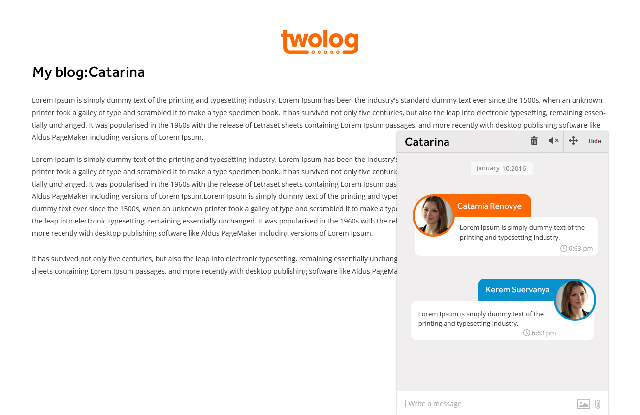 Web Design by Xclusive Designers for twolog | Design #13027156