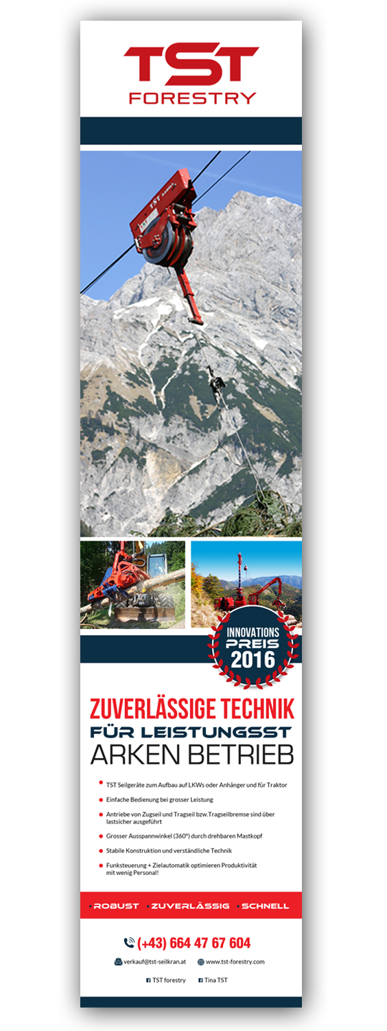 Zeitungsanzeige-Design von creative.bugs für TST Seilgeräte Troestl GmbH | Design #13015903