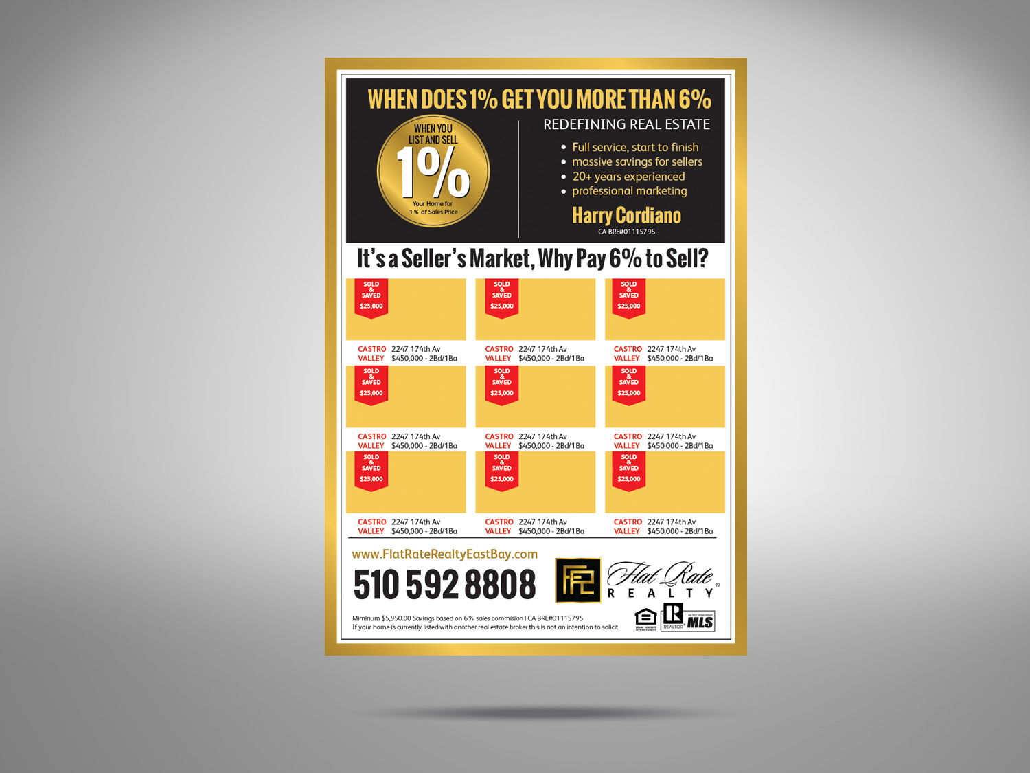 Flyer Design by Priyo Subarkah for Flat Rate Realty | Design #13014034