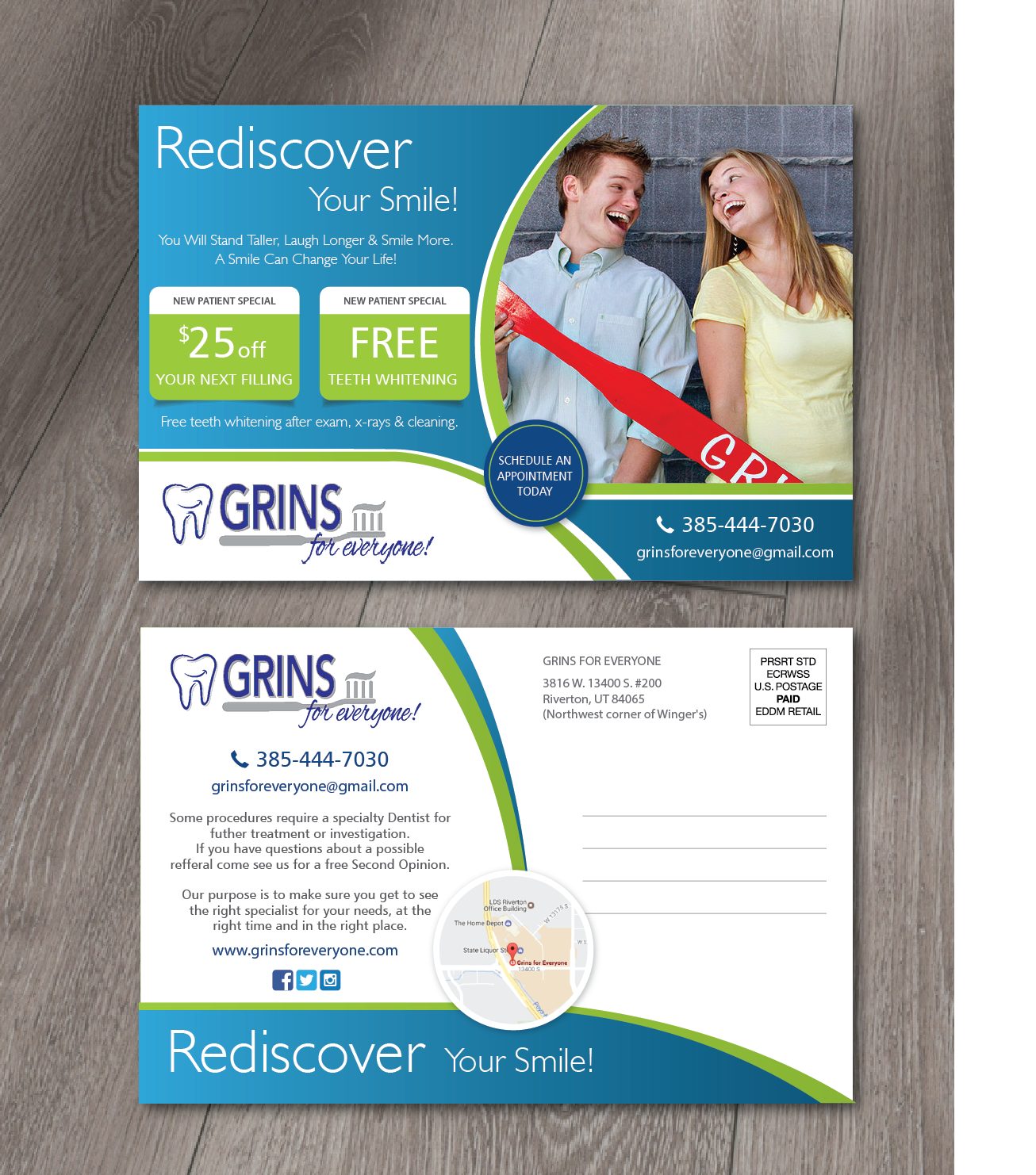 Greeting Card Design by alex989 for Grins for Everyone | Design #13049915