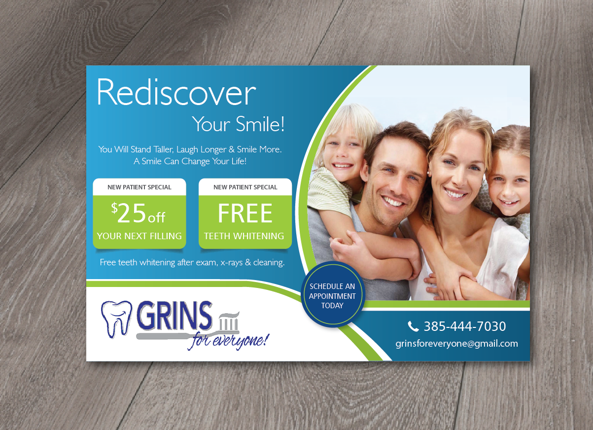 Greeting Card Design by alex989 for Grins for Everyone | Design #13049980