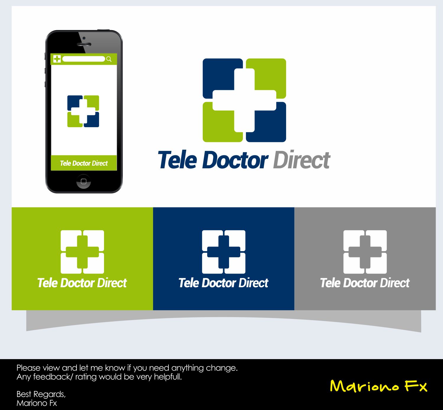 Logo Design by Mariono Fx for Tele Doctor Direct | Design #13028049