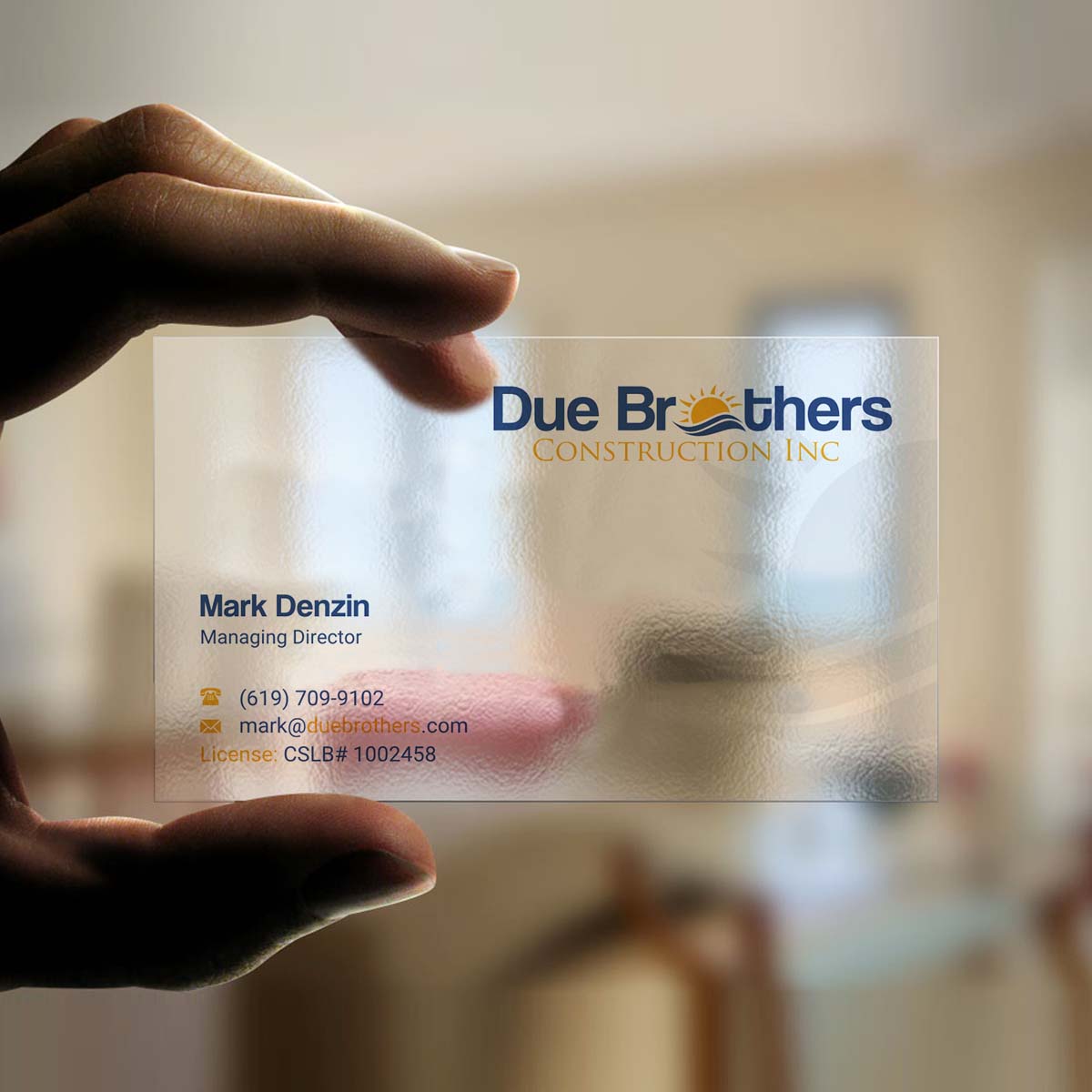 Business Card Design by INDIAN_Ashok for Due Brothers Construction  | Design #13025246