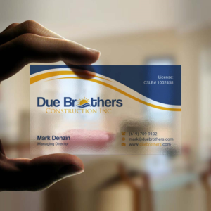 Business Card Design by INDIAN_Ashok for Due Brothers Construction  | Design: #13025247