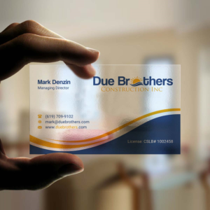 Business Card Design by INDIAN_Ashok for Due Brothers Construction  | Design: #13025249