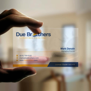 Business Card Design by INDIAN_Ashok for Due Brothers Construction  | Design: #13025250