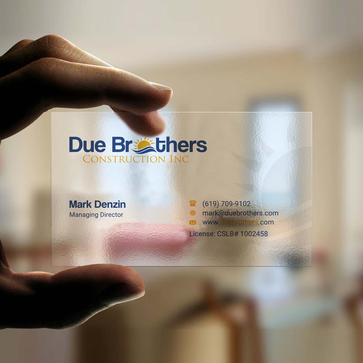 Business Card Design by INDIAN_Ashok for Due Brothers Construction  | Design #13025254