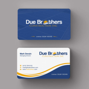 Business Card Design by INDIAN_Ashok for Due Brothers Construction  | Design: #13025260