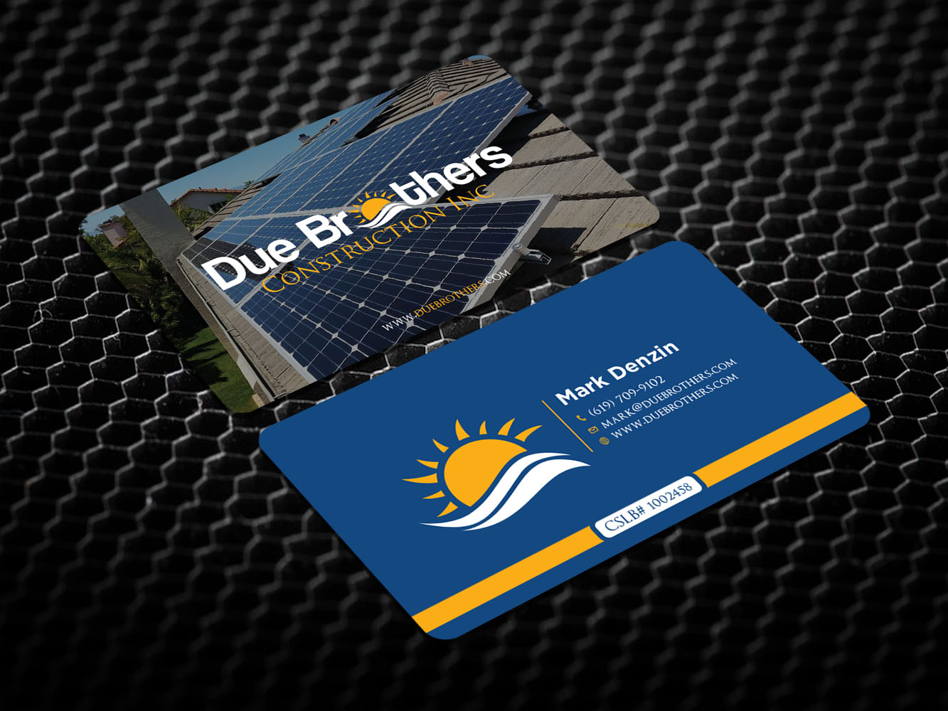 Business Card Design by Verified artistry (Design garden) for Due Brothers Construction  | Design #13039694