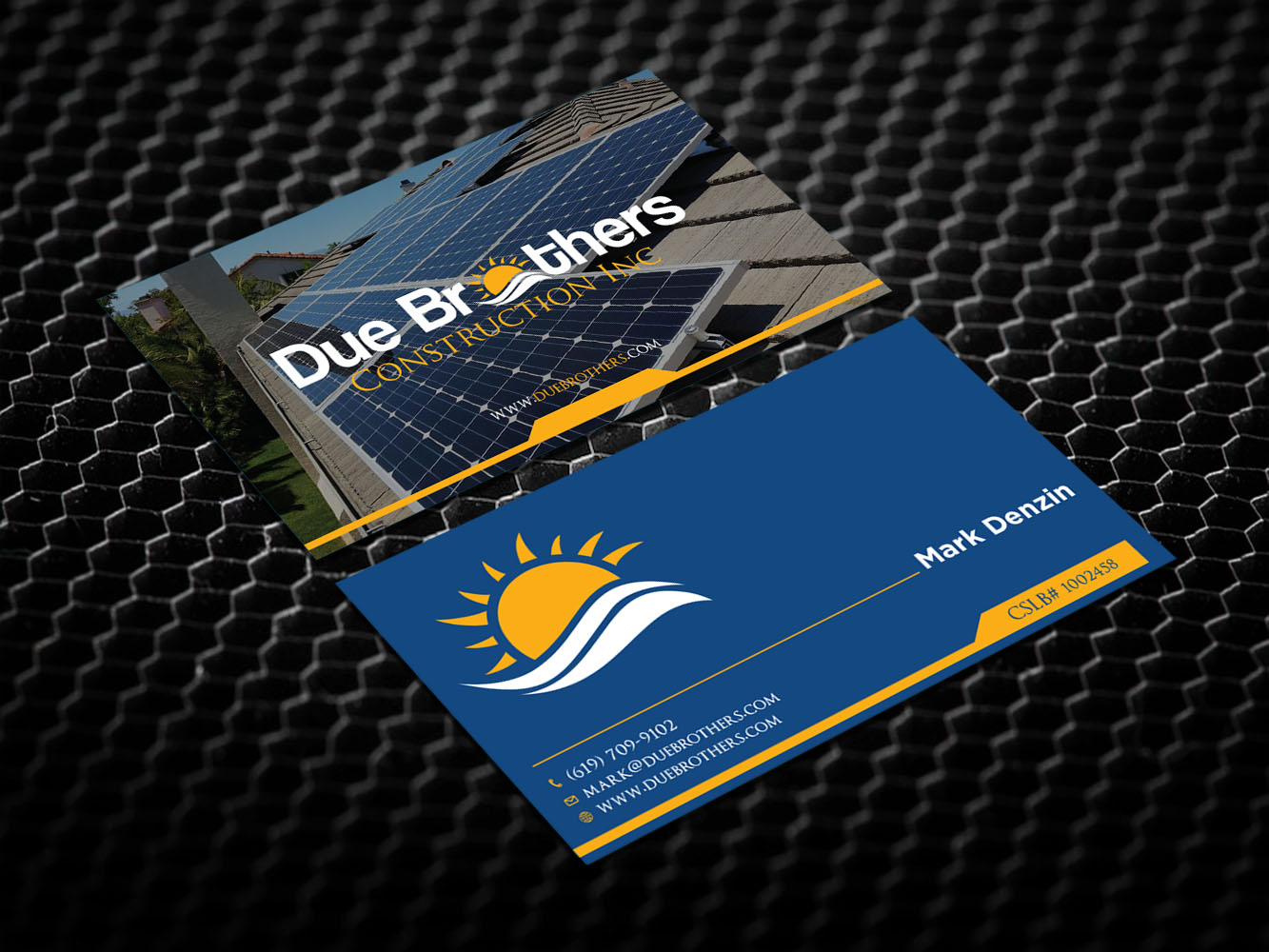 Business Card Design by Verified artistry (Design garden) for Due Brothers Construction  | Design #13039705