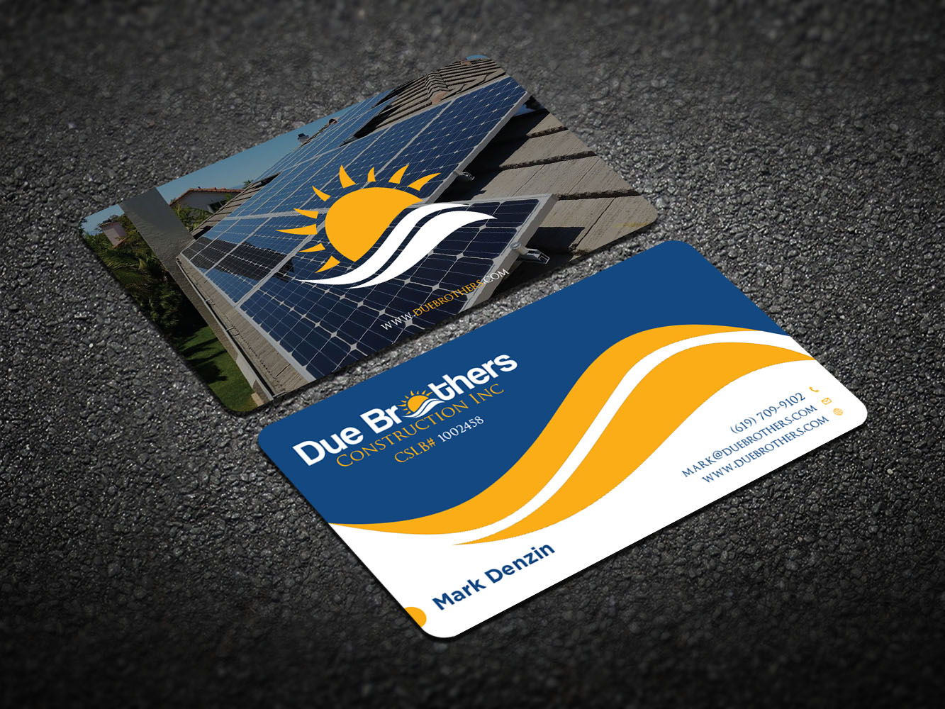 Business Card Design by Verified artistry (Design garden) for Due Brothers Construction  | Design #13045623