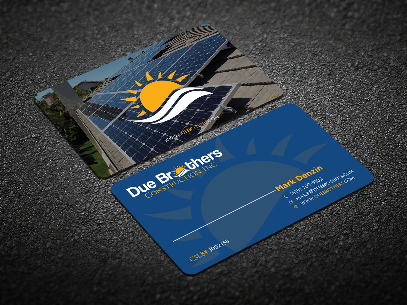 Diseño de Tarjeta de Presentación por Verified artistry (Design garden) para Due Brothers Construction  | Diseño #13045628