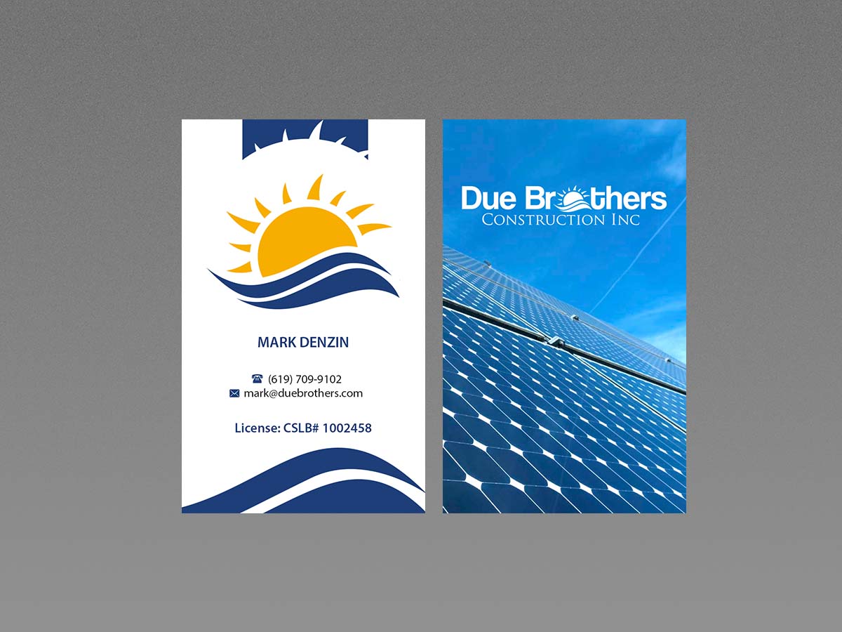 Diseño de Tarjeta de Presentación por Creations Box 2015 para Due Brothers Construction  | Diseño #13026121