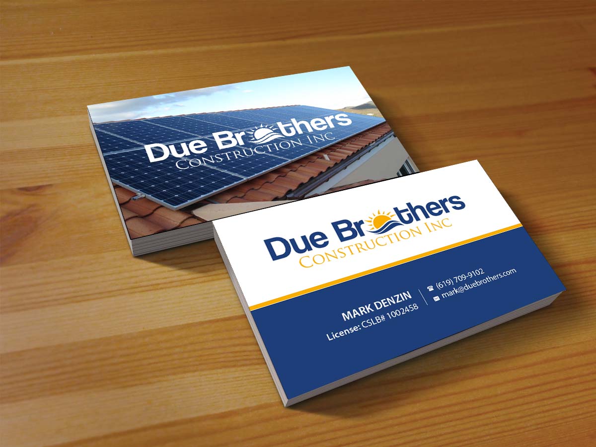 Diseño de Tarjeta de Presentación por Creations Box 2015 para Due Brothers Construction  | Diseño #13026125