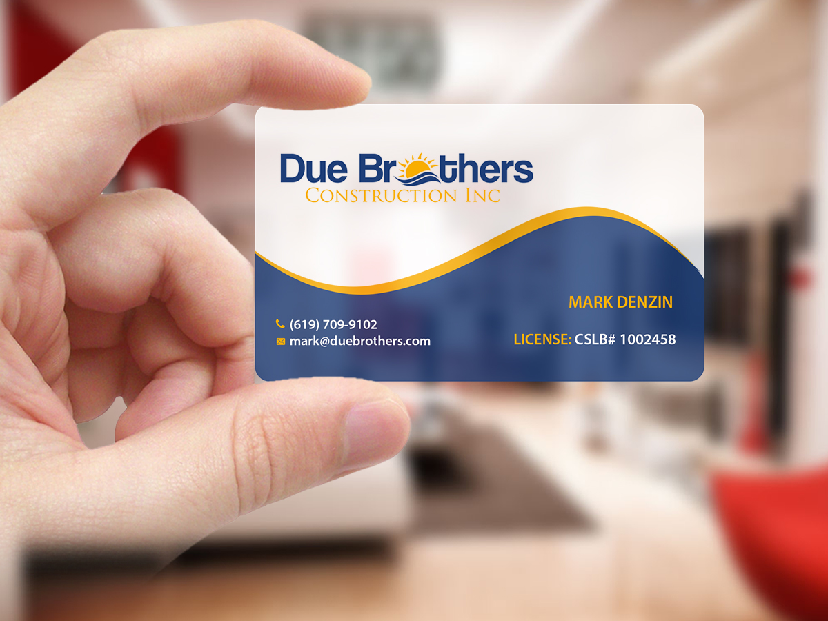 Diseño de Tarjeta de Presentación por Creations Box 2015 para Due Brothers Construction  | Diseño #13026137
