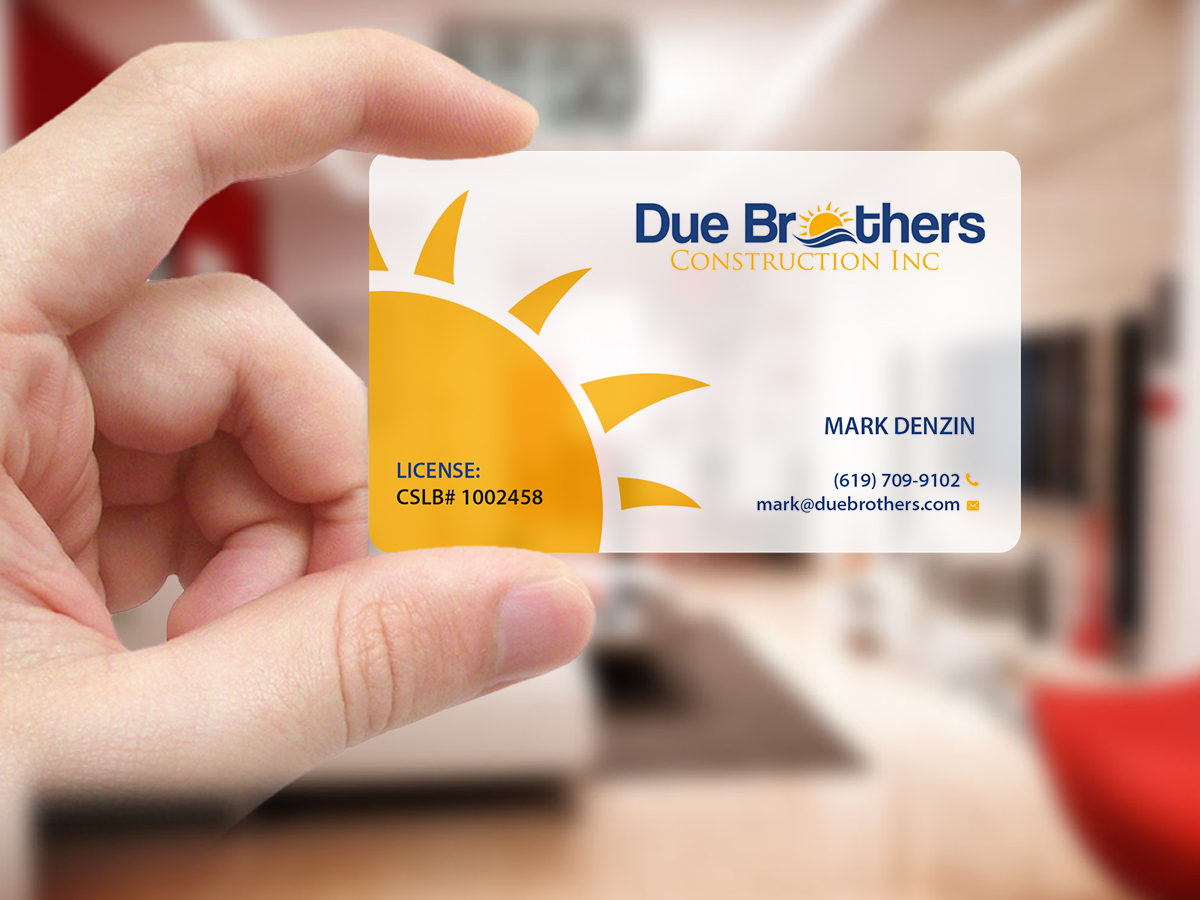 Business Card Design by Creations Box 2015 for Due Brothers Construction  | Design #13026140