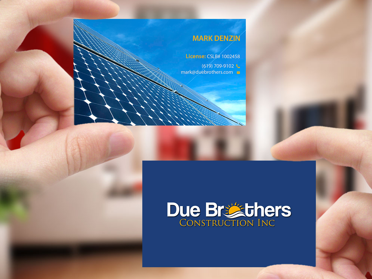 Business Card Design by Creations Box 2015 for Due Brothers Construction  | Design #13026141