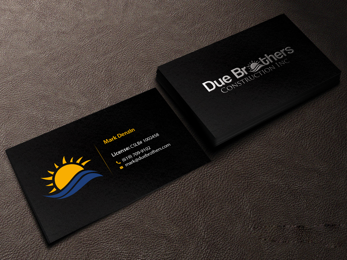 Diseño de Tarjeta de Presentación por Creations Box 2015 para Due Brothers Construction  | Diseño #13026155