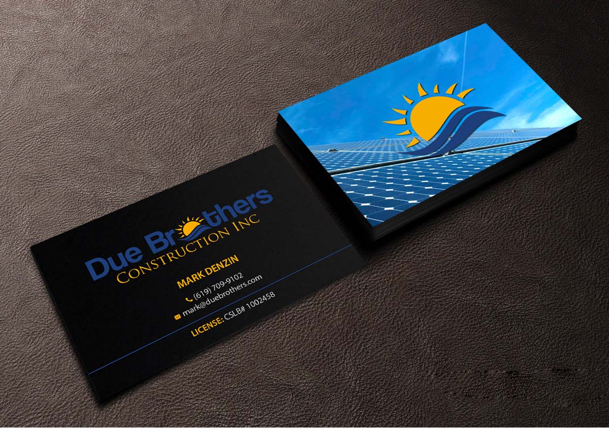 Business Card Design by Creations Box 2015 for Due Brothers Construction  | Design #13030237