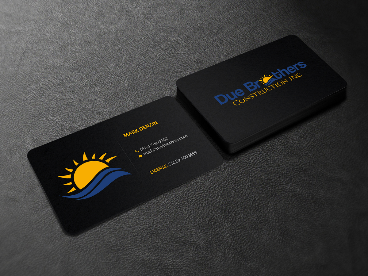 Business Card Design by Creations Box 2015 for Due Brothers Construction  | Design #13030238