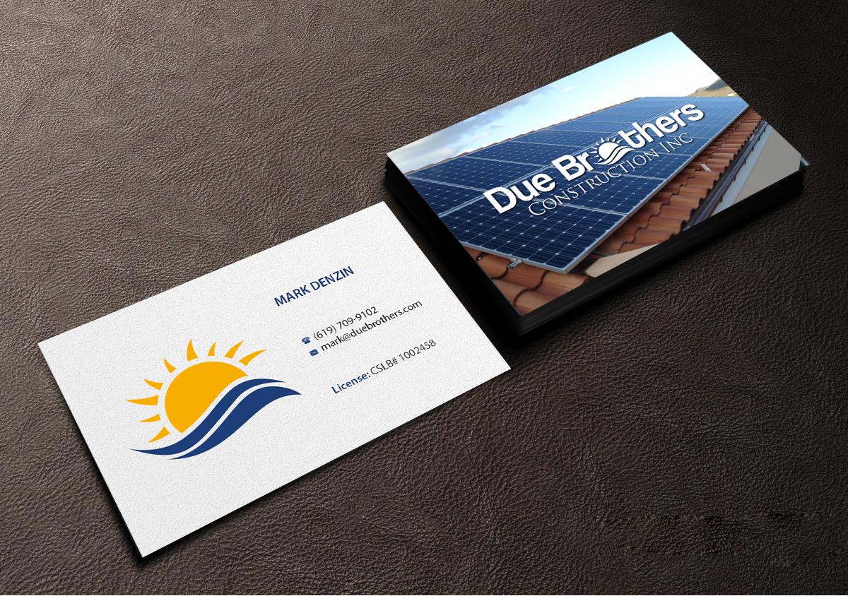 Business Card Design by Creations Box 2015 for Due Brothers Construction  | Design #13030279