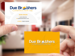 Diseño de Tarjeta de Presentación por Creations Box 2015 para Due Brothers Construction  | Diseño: #13030280