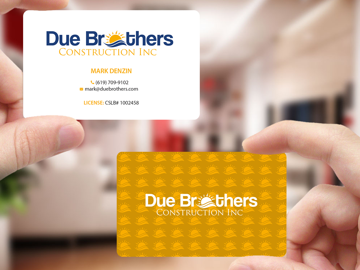 Business Card Design by Creations Box 2015 for Due Brothers Construction  | Design #13030281