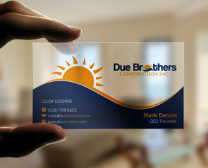 Business Card Design by Brand aid for Due Brothers Construction  | Design: #13028539