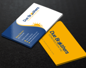 Business Card Design by Brand aid for Due Brothers Construction  | Design: #13028541