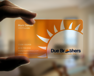 Business Card Design by chandrayaan.creative for Due Brothers Construction  | Design: #13024576