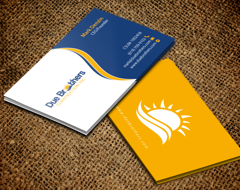 Diseño de Tarjeta de Presentación por chandrayaan.creative para Due Brothers Construction  | Diseño #13026350