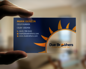 Business Card Design by chandrayaan.creative for Due Brothers Construction  | Design: #13026408