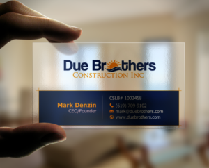 Diseño de Tarjeta de Presentación por chandrayaan.creative para Due Brothers Construction  | Diseño: #13028769