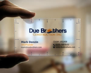 Diseño de Tarjeta de Presentación por chandrayaan.creative para Due Brothers Construction  | Diseño: #13028778