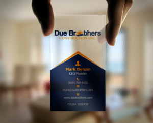 Business Card Design by chandrayaan.creative for Due Brothers Construction  | Design: #13028781