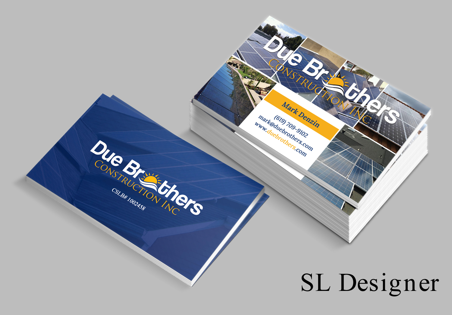 Business Card Design by SL Designer for Due Brothers Construction  | Design #13021093