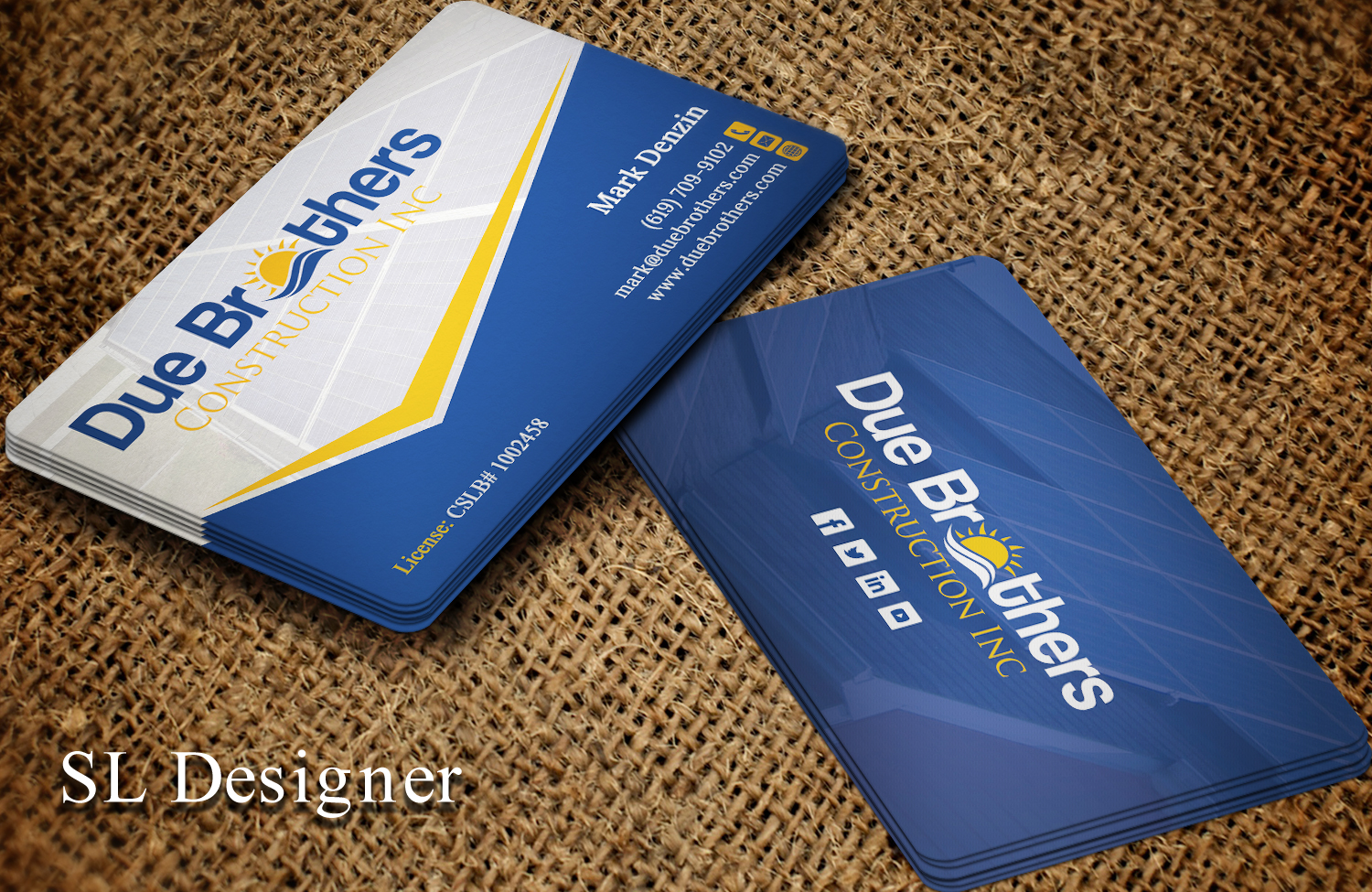 Diseño de Tarjeta de Presentación por SL Designer para Due Brothers Construction  | Diseño #13021415