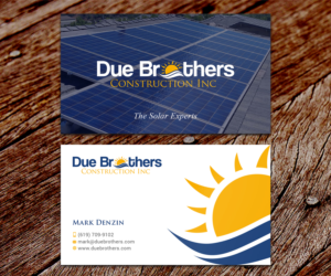 Diseño de Tarjeta de Presentación por SS_Designs para Due Brothers Construction  | Diseño: #13039391