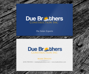 Diseño de Tarjeta de Presentación por SS_Designs para Due Brothers Construction  | Diseño #13039393