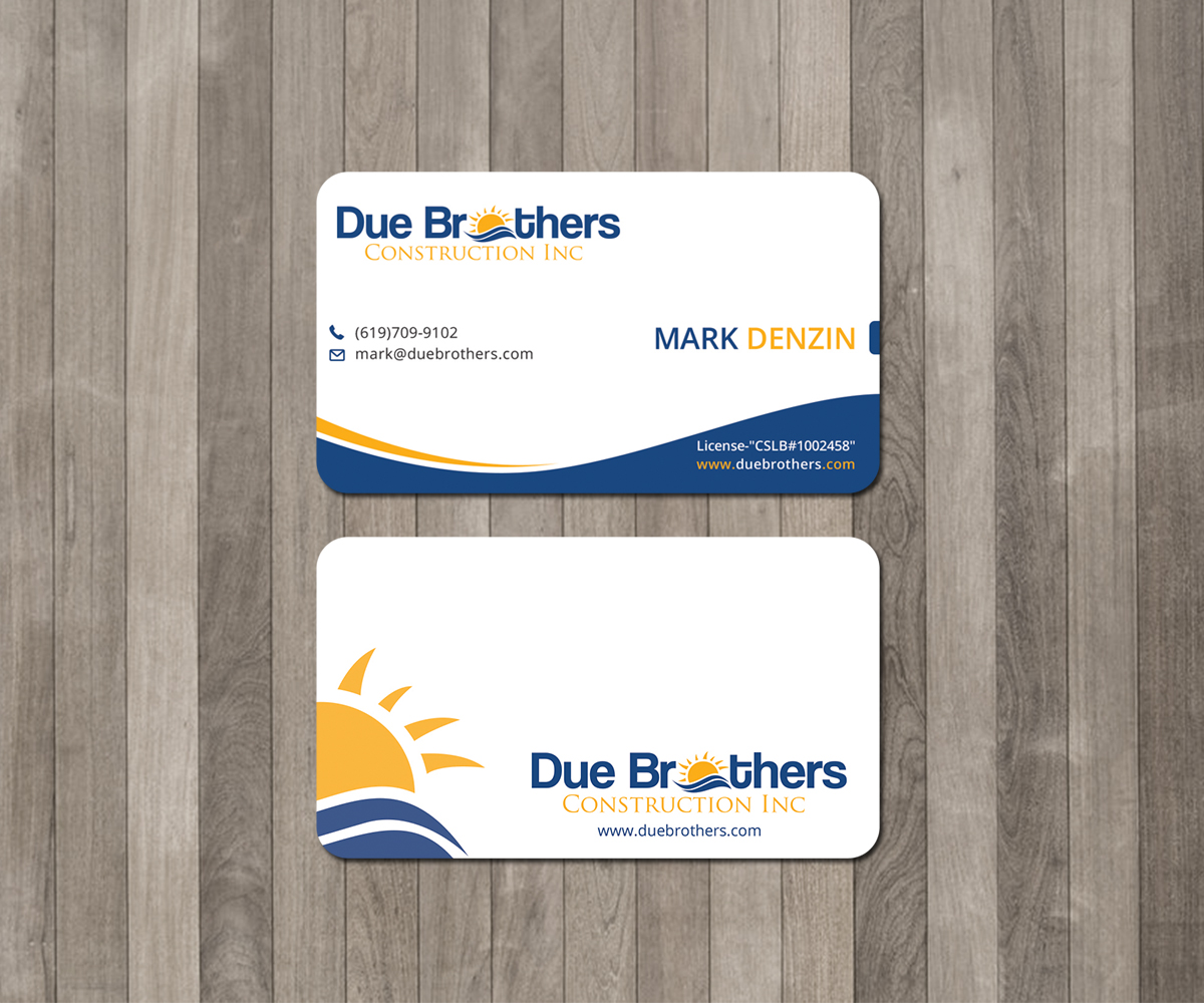 Diseño de Tarjeta de Presentación por Graphic Flame para Due Brothers Construction  | Diseño #13033789