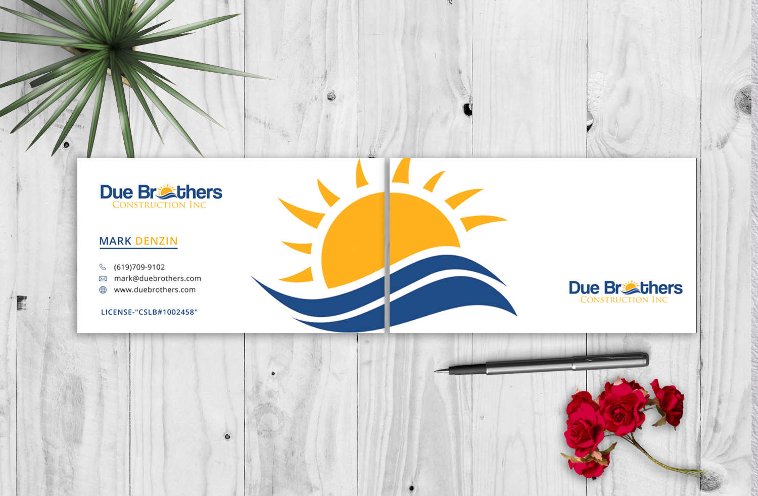 Business Card Design by Graphic Flame for Due Brothers Construction  | Design #13034816