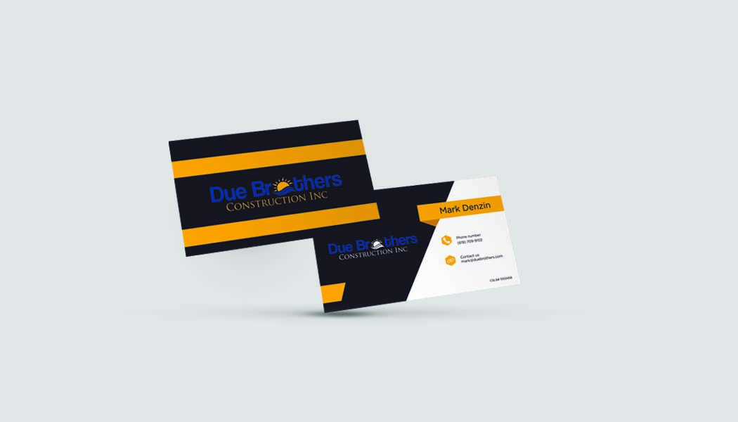 Business Card Design by kennethryandy for Due Brothers Construction  | Design #13022726